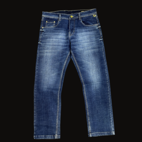 Classic Mid Blue Straight Fit Jeans for Men