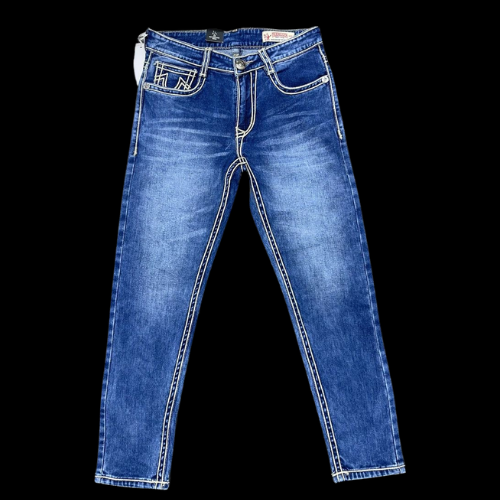 Light Washed Sky Blue Slim Fit Jeans for Men