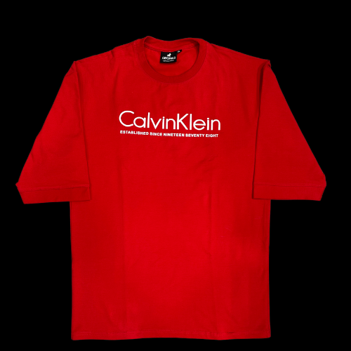 Red Solid Color Elegant T-Shirt for Men